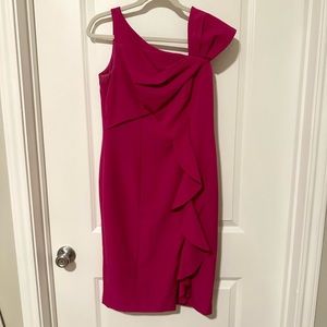 Marina Pink Asymmetrical Sheath Ruffle Dress from Nordstrom
